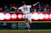 Atlanta Braves' Eli White reacts while rounding the bases after hitting solo home run against the New York Mets during the second inning of a baseball game, Saturday, July 4, 2026, in Atlanta. (AP Photo/Erik S. Lesser)