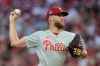 Philadelphia Phillies pitcher Zack Wheeler throws during the third inning of a baseball game against the Cincinnati Reds in Cincinnati, Tuesday, July 7, 2026. (AP Photo/Carolyn Kaster)