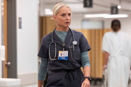 This image released by HBO shows Katherine LaNasa in a scene from 