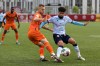 Forge FC defender Rezart Rama, left, fights for a ball with Atletico Ottawa midfielder Zakaria Bahous during Canadian Championship quarterfinal action at Tim Hortons Field in Hamilton, Tuesday, May 9, 2023. THE CANADIAN PRESS/Nick Iwanyshyn