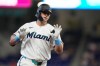 Miami Marlins' Kyle Stowers runs the bases after hitting a solo home run during the second inning of a baseball game against the Seattle Mariners, Wednesday, July 8, 2026, in Miami. (AP Photo/Lynne Sladky)