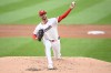 Washington Nationals pitcher Foster Griffin throws during the second inning of a baseball game against the Houston Astros, Wednesday, July 8, 2026, in Washington. (AP Photo/Nick Wass)