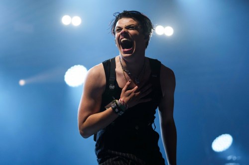 Yungblud performs at the Glastonbury Festival in Worthy Farm, Somerset, England, Saturday, June 25, 2022. (AP Photo/Scott Garfitt)