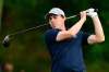 Matt Fitzpatrick, of England, tees off the 18th hole during the final round of the Travelers Championship golf tournament at TPC River Highlands, Sunday, June 28, 2026, in Cromwell, Conn. (AP Photo/Jessica Hill)