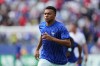 France's Kylian Mbappe warms up before the World Cup quarterfinal soccer match between France and Morocco in Foxborough, Mass., near Boston, Thursday, July 9, 2026. (AP Photo/Stephanie Scarbrough)