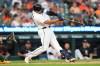 Detroit Tigers' Eduardo Valencia hits a home run against the Athletics during the seventh inning of a baseball game Thursday, July 9, 2026, in Detroit. (AP Photo/Paul Sancya)