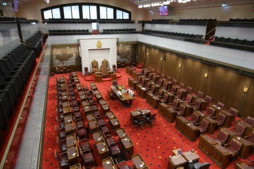 The Senate of Canada building and Senate Chamber are pictured in Ottawa on Monday, Feb. 18, 2019. CANADIAN PRESS/Sean Kilpatrick