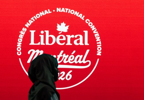 An attendee is seen at the Liberal national convention in Montreal on Saturday, April 11, 2026. THE CANADIAN PRESS/Christinne Muschi