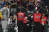 Chicago White Sox's Tristan Peters (29) celebrates with teammate Munetaka Murakami (5) at the dugout after hitting a two-run home run during the seventh inning of a baseball game against The Athletics in Chicago, Friday, July 10, 2026. (AP Photo/Paul Beaty)