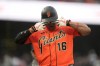 San Francisco Giants' Rafael Devers gestures after hitting a home run during the second inning of a baseball game against the Colorado Rockies, Friday, July 10, 2026, in San Francisco. (AP Photo/Jeff Chiu)