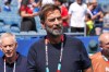 Former Liverpool coach Jurgen Klopp looks on pitch side prior to the World Cup quarterfinal soccer match between France and Morocco in Foxborough, Mass., near Boston, Thursday, July 9, 2026. (AP Photo/Martin Meissner)