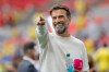 Former Liverpool Juergen Klopp gestures during the World Cup round of 16 soccer match between Switzerland and Colombia in Vancouver, British Columbia, Tuesday, July 7, 2026. (Peter Klaunzer/Keystone via AP)