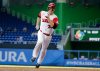 Canada's Justin Morneau runs the bases on his way to scoring on an RBI single hit by Freddie Freeman during the first inning in a first-round game against Colombia at the World Baseball Classic, Saturday, March 11, 2017, in Miami. (AP Photo/Lynne Sladky)