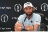 Jon Rahm of Spain speaks at a press conference ahead of the British Open Golf championships at Royal Birkdale golf club, in Southport, England, Tuesday, July 14, 2026. (AP Photo/Jon Super)