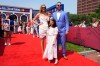 Detroit Tigers' Justin Verlander and Kate Upton pose with their kids on the red carpet for the MLB baseball All-Star game Tuesday, July 14, 2026, in Philadelphia. (AP Photo/Chris Szagola)