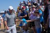 Rory McIlroy of Northern Ireland walks past fans to the 10th tee during a practice round for the British Open Golf championships at Royal Birkdale golf club, in Southport, England, Wednesday, July 15, 2026. (AP Photo/David Goldman)