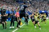 Argentina's Lionel Messi celebrates after teammate Lautaro Martinez scored their side's second goal during the World Cup semifinal soccer match between England and Argentina in Atlanta, Wednesday, July 15, 2026. (AP Photo/Rebecca Blackwell)