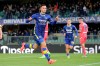 FILE - Verona's Diego Coppola, center, celebrates a goal during the Italian Serie A soccer match between Hellas Verona and Udinese at the Marcantonio Bentegodi Stadium, in Verona, Italy, Saturday, April 20, 2024. (Paola Garbuioi/LaPresse via AP, File)