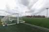 Two B.C. youth soccer teams have apologized after being disqualified from the provincial under-17 championship over a controversial match in Nanaimo. Soccer goals sit on a soccer field in Westfield, Ind., in this April 7, 2020, file photo. (AP Photo/Michael Conroy)