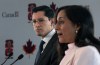 Mexico’s Secretary of Foreign Affairs Roberto Velasco Alvarez, left, looks on as Minister of Foreign Affairs Anita Anand responds to a question during a news conference in Ottawa, Friday, July 17, 2026. THE CANADIAN PRESS/Adrian Wyld