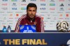 Spain's Rodri speaks during a news conference ahead of the World Cup final soccer match between Spain and Argentina in New York, Friday, July 17, 2026. (AP Photo/Stephanie Scarbrough)