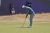 Ryan Fox of New Zealand putts on the 18th green during the third day of the British Open Golf championships at Royal Birkdale golf club, in Southport, England, Saturday, July 18, 2026. (AP Photo/Jon Super)