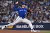 Toronto Blue Jays starting pitcher Shane Bieber (57) throws to a Chicago White Sox batter during first inning MLB baseball action in Toronto, Saturday, July 18, 2026. THE CANADIAN PRESS/Jon Blacker