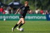 Vancouver Rise FC's Tori Tumeth controls the ball during a NSL match against Toronto AFC in Burnaby, British Columbia, Sunday, June 28, 2026. (AP Photo/Abbie Parr)