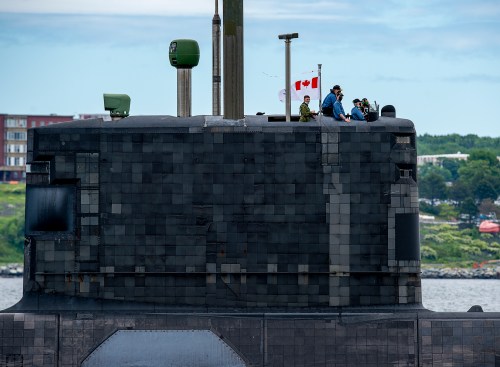 File photo -- HMCS Windsor seen in the harbour in Halifax on Friday, June 25, 2021. The Victoria-class submarine is one of four in the fleet based on the Atlantic and Pacific coasts. THE CANADIAN PRESS/Andrew Vaughan