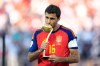 Spain's Rodri poses with the tournament's best player award at the end of the World Cup final soccer match between Spain and Argentina in East Rutherford, N.J., near New York, Sunday, July 19, 2026. (AP Photo/Ashley Landis)