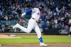 FILE - New York Mets' Luis Robert Jr. runs to score on his solo home run during the first inning of a baseball game against the Arizona Diamondbacks, April 9, 2026, in New York. (AP Photo/Angelina Katsanis, File)