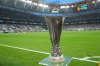 FILE - The trophy is displayed before before the Europa League final soccer match between Freiburg and Aston Villa in Istanbul, Turkey, Wednesday, May 20, 2026. (AP Photo/Emrah Gurel, File)