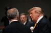 President Donald Trump, right, speaks with Prime Minister Mark Carney, left, during a roundtable meeting of the North Atlantic Council at the NATO summit in Ankara, Turkey on Wednesday, July 8, 2026. (AP Photo/Hussein Malla)