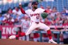 Los Angeles Angels pitcher Walbert Ureña throws to the plate during the first inning of a baseball game against the St. Louis Cardinals, Tuesday, July 21, 2026, in Anaheim, Calif. (AP Photo/Mark J. Terrill)