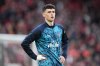 FILE - Manchester City's Phil Foden warms up for the English Premier League soccer match between Liverpool and Manchester City in Liverpool, England, on Feb. 8, 2026. (AP Photo/Jon Super, File)