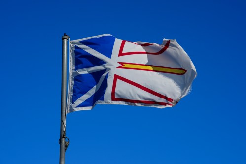 A Newfoundland flag flies in Rocky Harbour, N.L., on Sept. 4, 2024. THE CANADIAN PRESS/Sean Kilpatrick