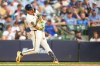 Milwaukee Brewers' Joey Ortiz hits a ground-rule double during the sixth inning of a baseball game against the New York Mets Wednesday, July 22, 2026, in Milwaukee. (AP Photo/Kayla Wolf)
