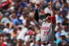 Cincinnati Reds' Sal Stewart reacts while running the bases after hitting a three-run home run against the Seattle Mariners during the seventh inning of a baseball game, Wednesday, July 22, 2026, in Seattle. (AP Photo/Lindsey Wasson)
