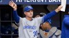 Kansas City Royals manager Matt Quatraro makes a lineup change during the ninth inning of a baseball game against the Tampa Bay Rays Tuesday, June 23, 2026, in St. Petersburg, Fla. (AP Photo/Jason Behnken)