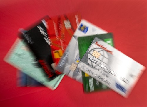 Credit cards shown on Thursday, Oct. 6, 2022. THE CANADIAN PRESS/Andrew Vaughan