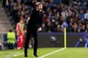 FILE - Royal Antwerp's head coach Mark van Bommel reacts during a Champions League group H soccer match between Porto and Antwerp at Estadio do Dragao in Porto, Portugal, Nov. 7, 2023. (AP Photo/Miguel Pereira, File)