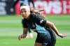 FILE - Gotham FC forward Midge Purce chases after an opponent during an NWSL soccer match against the Kansas City Current, Saturday, April 4, 2026, in Kansas City, Mo. (AP Photo/Reed Hoffmann,File)