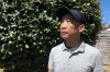 This photo released by Hong Kong's former pro-democracy lawmaker Wu Chi-wai show's himself posing for a portrait in London, Saturday, July 25, 2026. (Wu Chi-wai via AP)