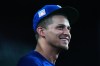 Texas Rangers Corey Seager smiles in the dugout during a baseball game against the Seattle Mariners, Sunday, July 26, 2026, in Arlington, Texas. (AP Photo/LM Otero)