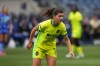 FILE - Washington Spirit forward Sofia Cantore looks on against the Seattle Reign FC during the first half of an NWSL soccer match on May 10, 2026, in Seattle. (AP Photo/Lindsey Wasson, File)
