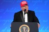 President Donald Trump speaks at the White House Correspondents' Association dinner at the Waldorf Astoria Washington DC, Friday, July 24, 2026, in Washington. (AP Photo/Mark Schiefelbein)