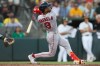 Boston Red Sox's Ceddanne Rafaela watches his grand slam during the sixth inning of a baseball game against the Athletics, Monday, July 27, 2026, in West Sacramento, Calif. (AP Photo/Scott Marshall)