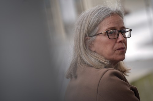 Water, Land and Resource Stewardship Minister Randene Neill listens during an announcement, in Vancouver, on Monday, May 26, 2025. THE CANADIAN PRESS/Darryl Dyck