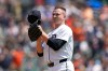 Detroit Tigers pitcher Tarik Skubal tips his hat after his 1,000th career strikeout during the first inning of a baseball game against the Baltimore Orioles Wednesday, July 29, 2026, in Detroit. (AP Photo/Paul Sancya)