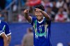 MLS All-Star Son Heung-min (7) celebrates after scoring during the MLS All-Star soccer game Wednesday, July 29, 2026, in Charlotte, N.C. (AP Photo/Scott Kinser)